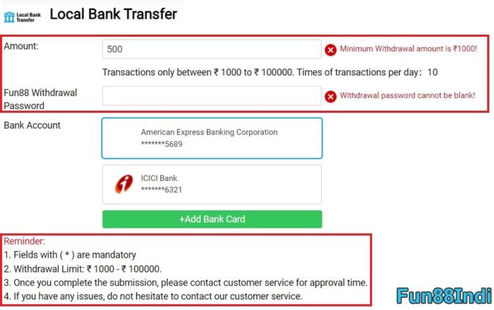 Fun88 withdrawal problems 05